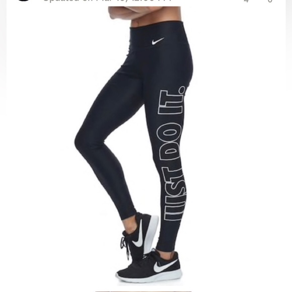 Nike Pants - NWT Nike Power Training "Just Do It" Graphic Tights - S